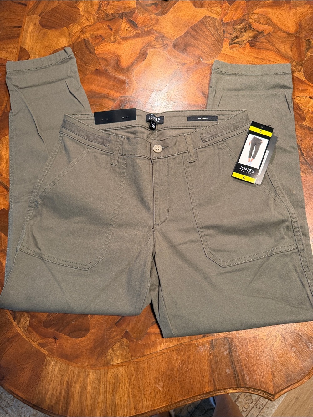 Jones New York Men's Olive Green Chinos